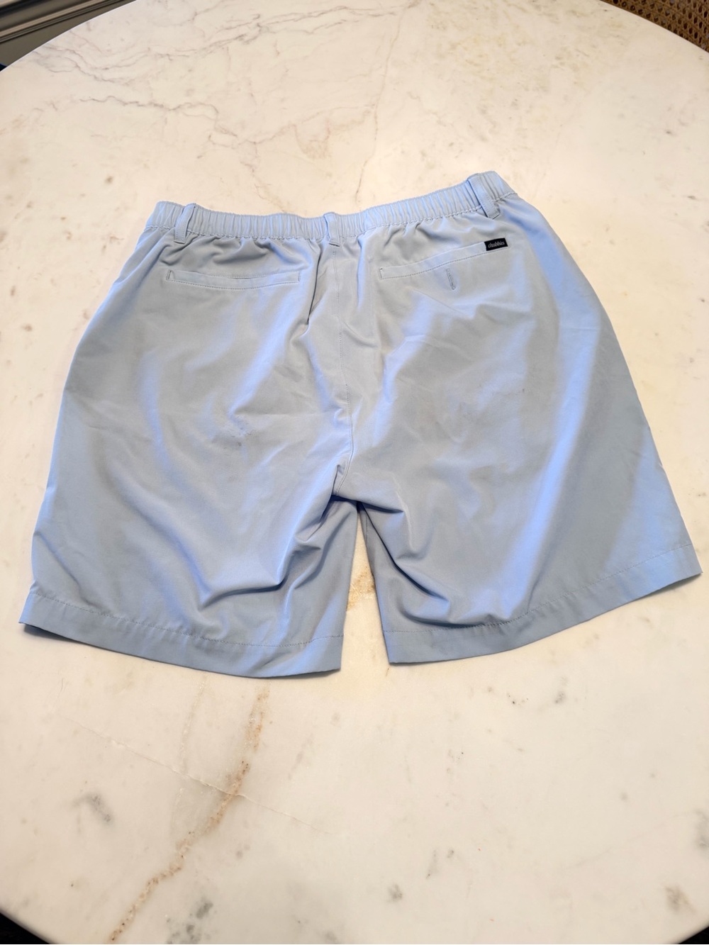 Excellent Chubbies Everywhere Performance Short Light Blue Size Large 8” Inseam - Picture 2 of 4